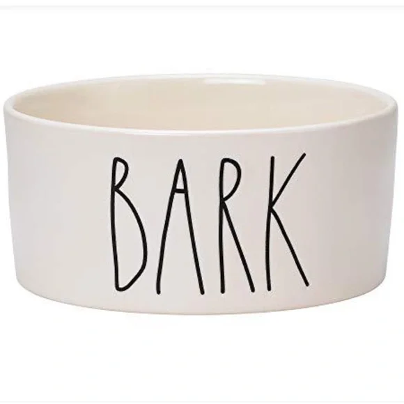 Rae Dunn Dog Magenta X Rae Dunn Artisan Bark Pet Bowl Ceramic White Black 6 Dog Food Dish Poshmark